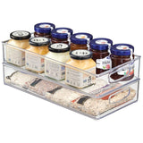 BINZ 16" x 8" x 3" Clear Plastic Bin Organizer - with Handles