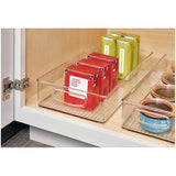 BINZ 16" x 8" x 3" Clear Plastic Bin Organizer - with Handles