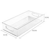 BINZ 16" x 8" x 3" Clear Plastic Bin Organizer - with Handles
