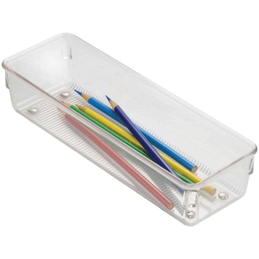 Linus Drawer Organizer - Clear, 3" x 9" x 2"