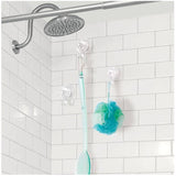 PowerLock Suction Cup Robe Hooks - Clear, 2 Pack