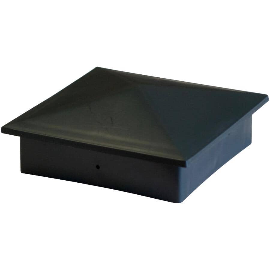 4" x 4" Black Plastic Post Fence Cap