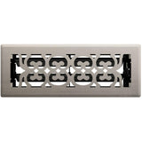 3" x 10" Brushed Nickel Victoria Floor Register