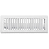 3" x 10" White Floor Register