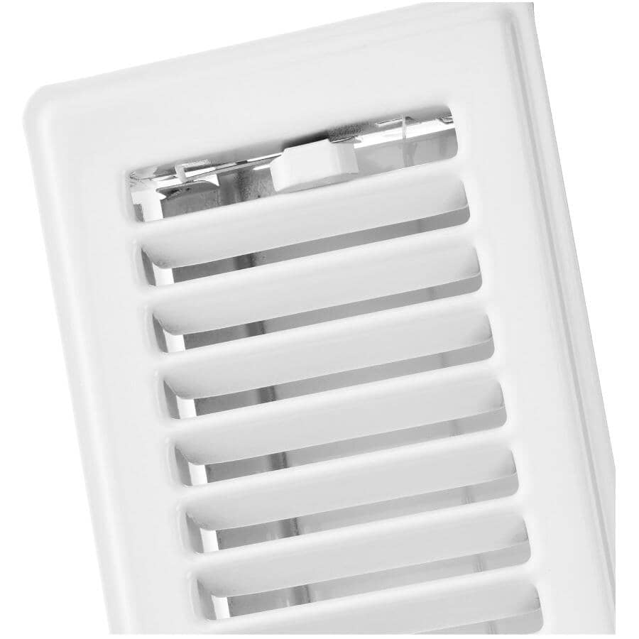 3" x 10" White Floor Register