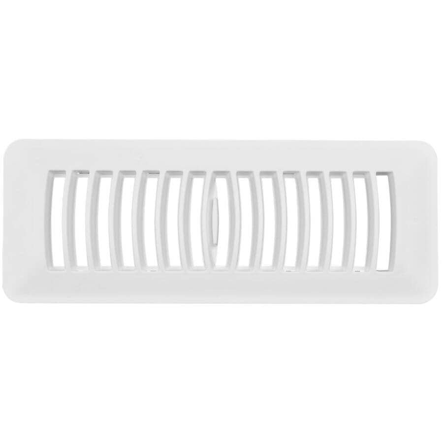 3" x 10" White Poly Floor Register