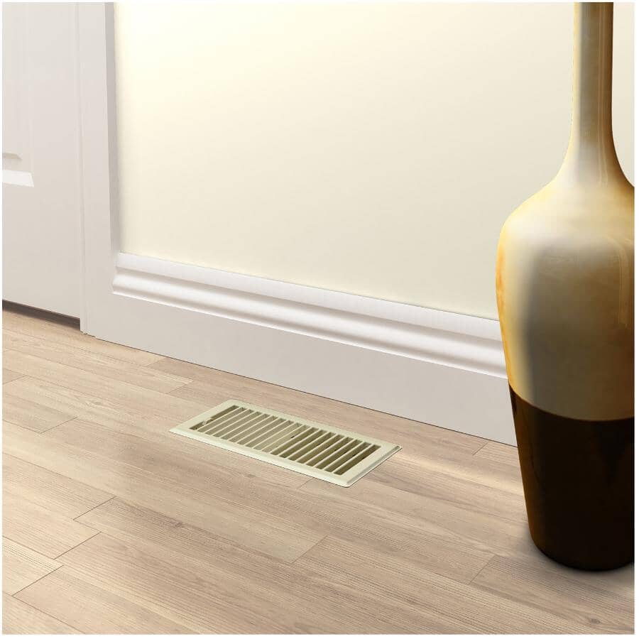 4" x 10" Almond Floor Register