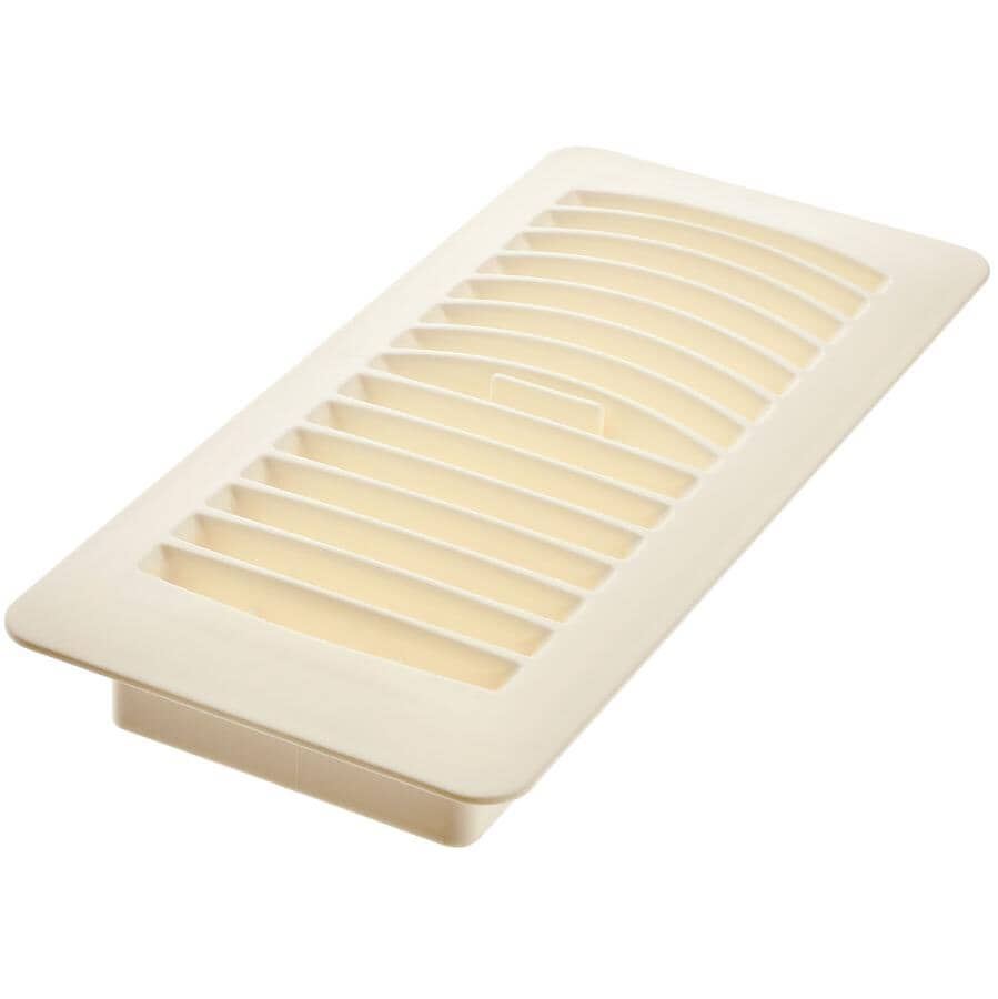 4" x 10" Almond Poly Floor Register