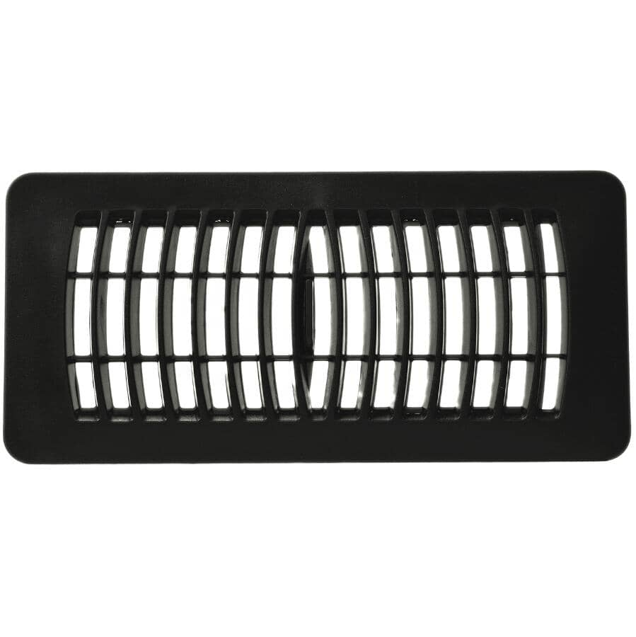 4" x 10" Black Poly Floor Register