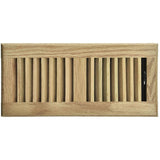 4" x 10" Light Oak Louvered Floor Register