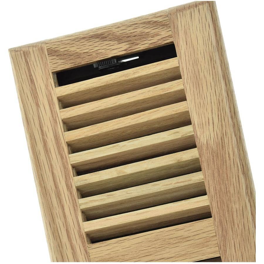 4" x 10" Light Oak Louvered Floor Register