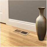 4" x 10" Light Oak Louvered Floor Register