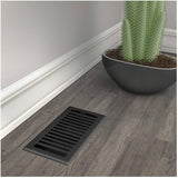 4" x 10" Montezuma Black Iron Floor Register