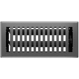 4" x 10" Montezuma Grey Granite Floor Register