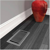 4" x 10" Montezuma Grey Granite Floor Register