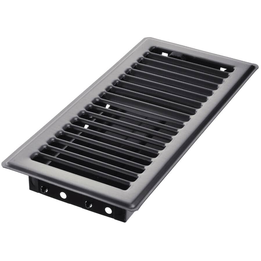 4" x 10" Pewter Floor Register