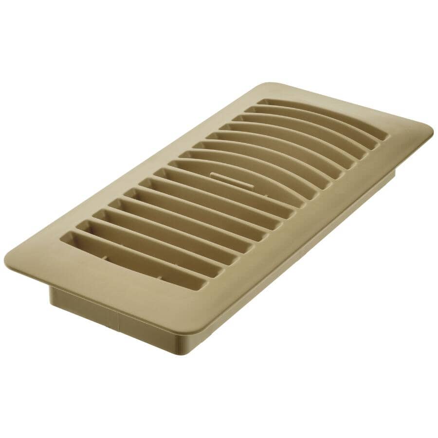 4" x 10" Taupe Poly Floor Register