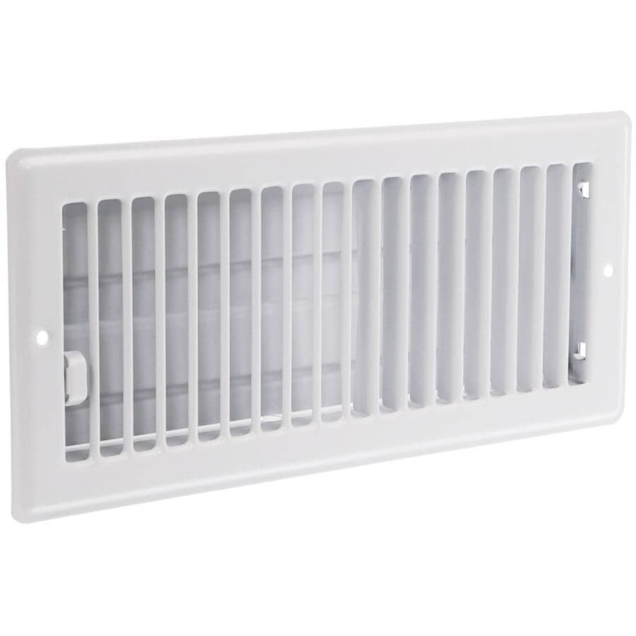 4" x 10" White Ceiling Register