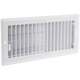 4" x 10" White Ceiling Register