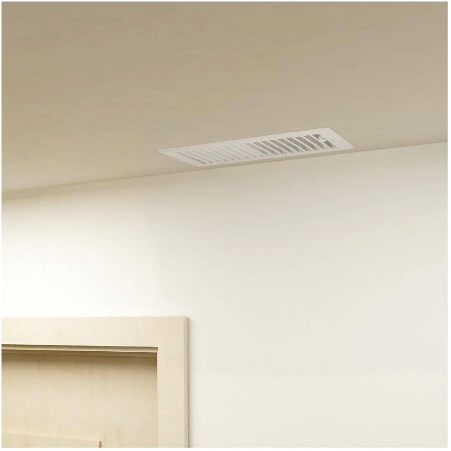 4" x 10" White Ceiling Register