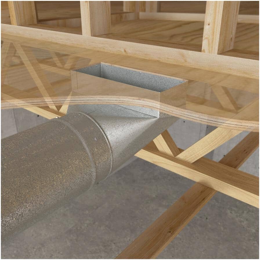 4" x 10" x 5" Angle Boot Duct