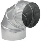 5" 30 Gauge 90 Degree Galvanized Adjustable Elbow