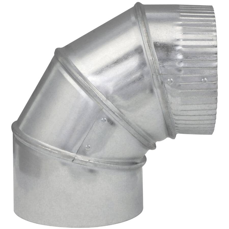 5" 30 Gauge 90 Degree Galvanized Adjustable Elbow