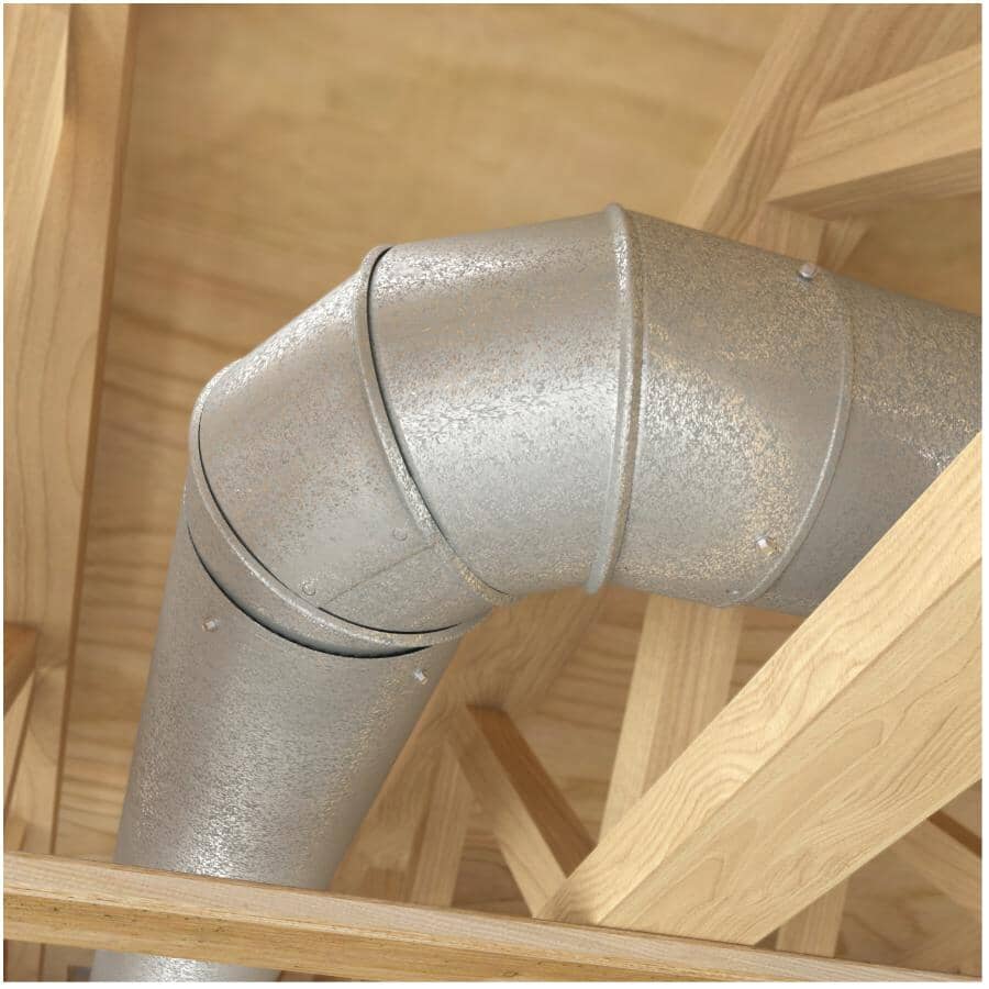 5" 30 Gauge 90 Degree Galvanized Adjustable Elbow
