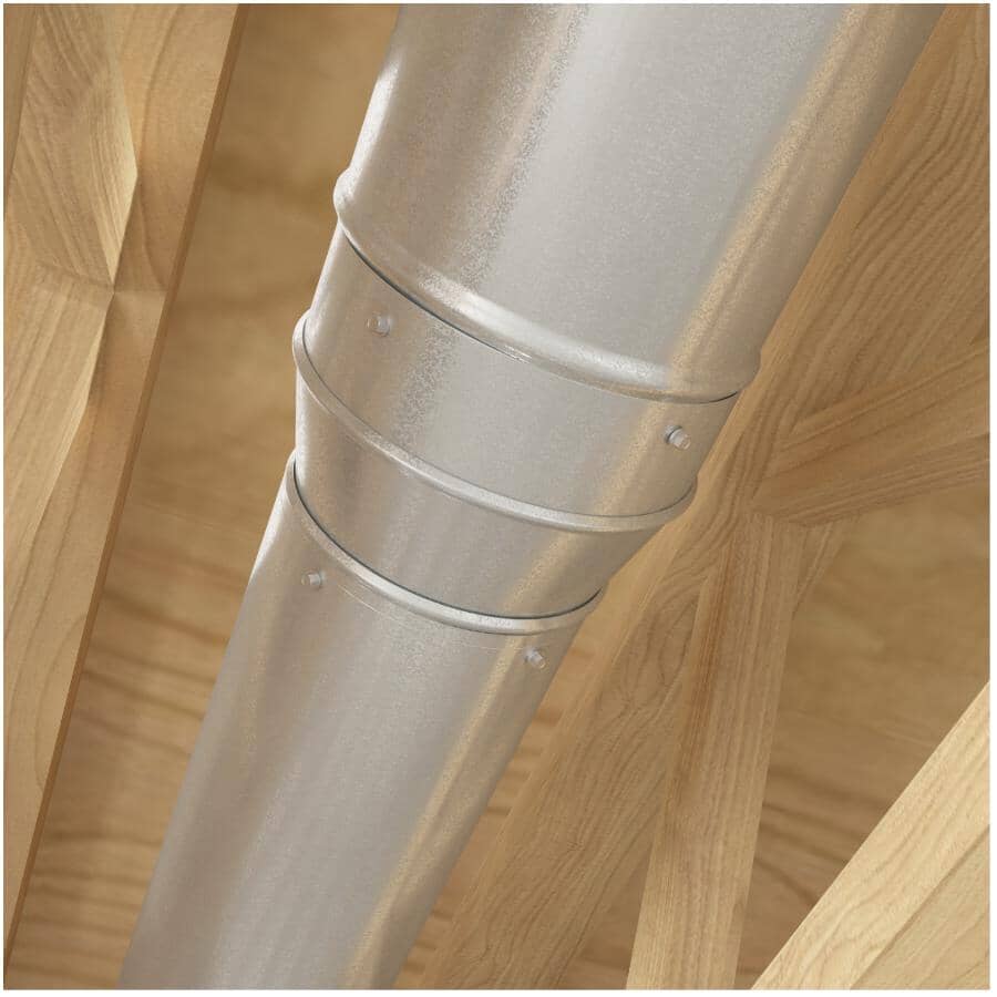 5" - 4" Galvanized Increaser / Reducer -  30 Gauge, No Crimp