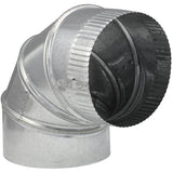 6" 30 Gauge 90 Degree Galvanized Adjustable Elbow
