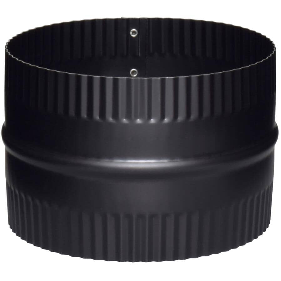 6" Diameter 24 Gauge Black Stove Pipe Joiner