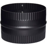 6" Diameter 24 Gauge Black Stove Pipe Joiner