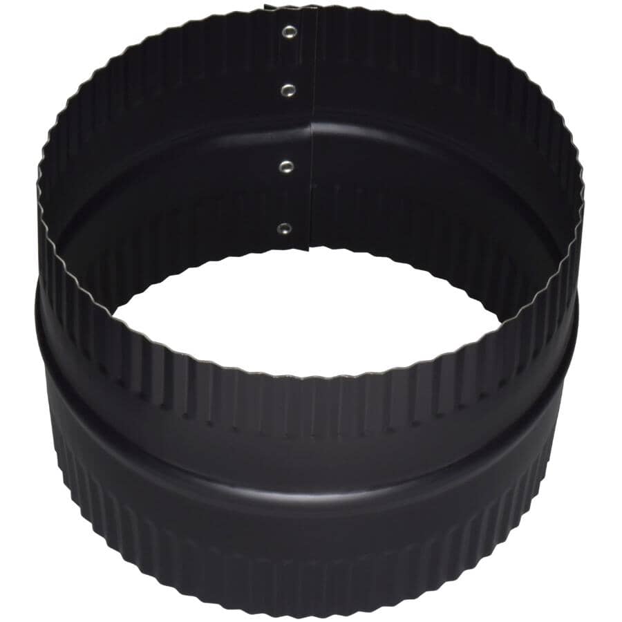 6" Diameter 24 Gauge Black Stove Pipe Joiner