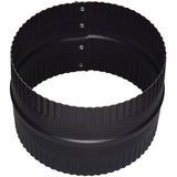 6" Diameter 24 Gauge Black Stove Pipe Joiner