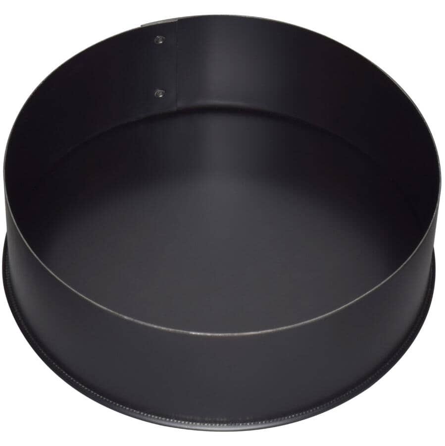 6" Diameter 24 Gauge Round Black End Cap