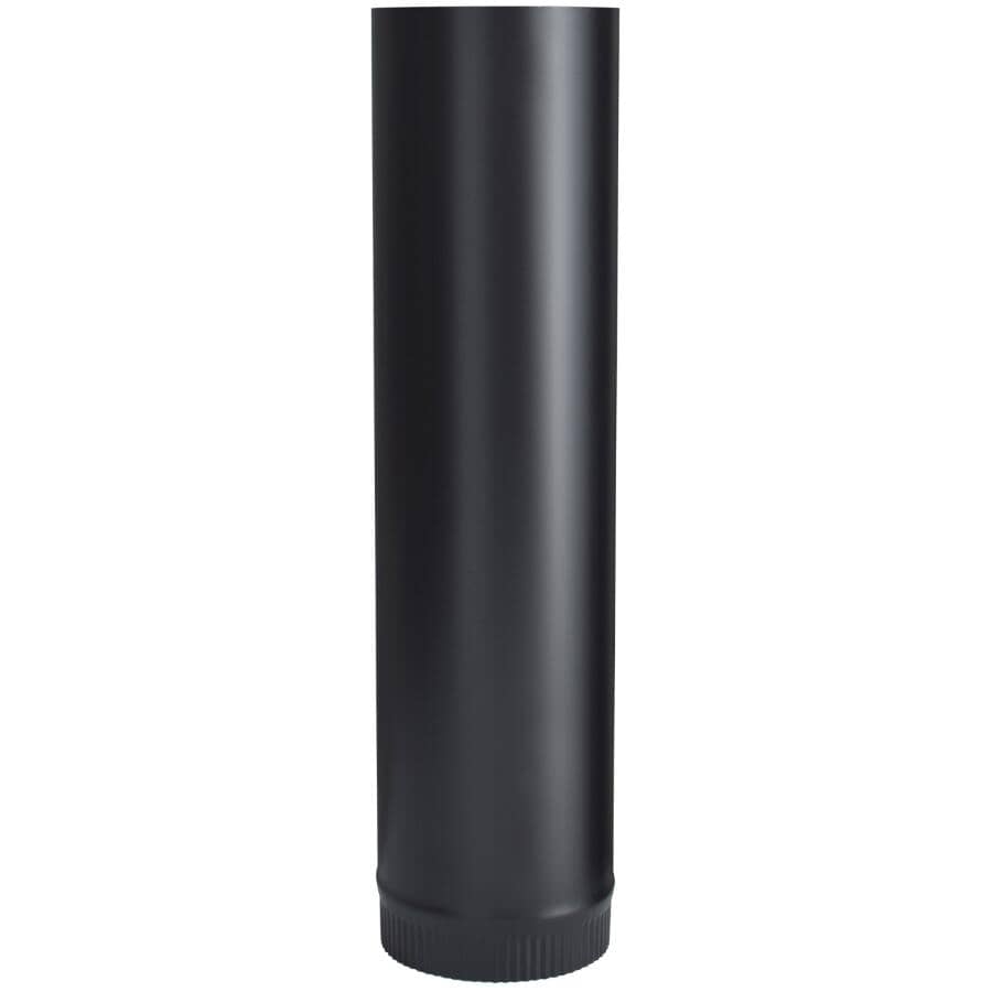 6" Diameter x 24"L 24 Gauge Black Stove Pipe