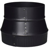 6" Plain x 7" Crimp 24 Gauge Black Pipe Increaser