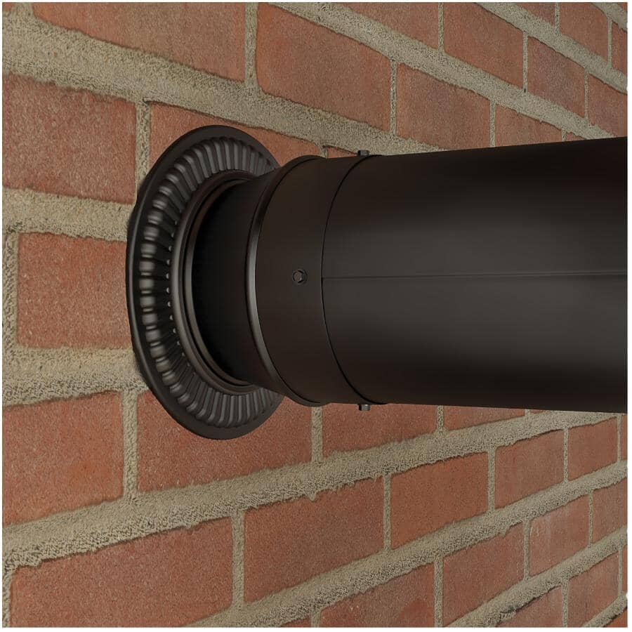 6" Plain x 7" Crimp 24 Gauge Black Pipe Increaser