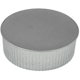 6" Small Galvanized End Cap