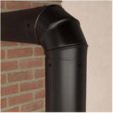 7" Diameter 90 Degree 24 Gauge Black Adjustable Elbow