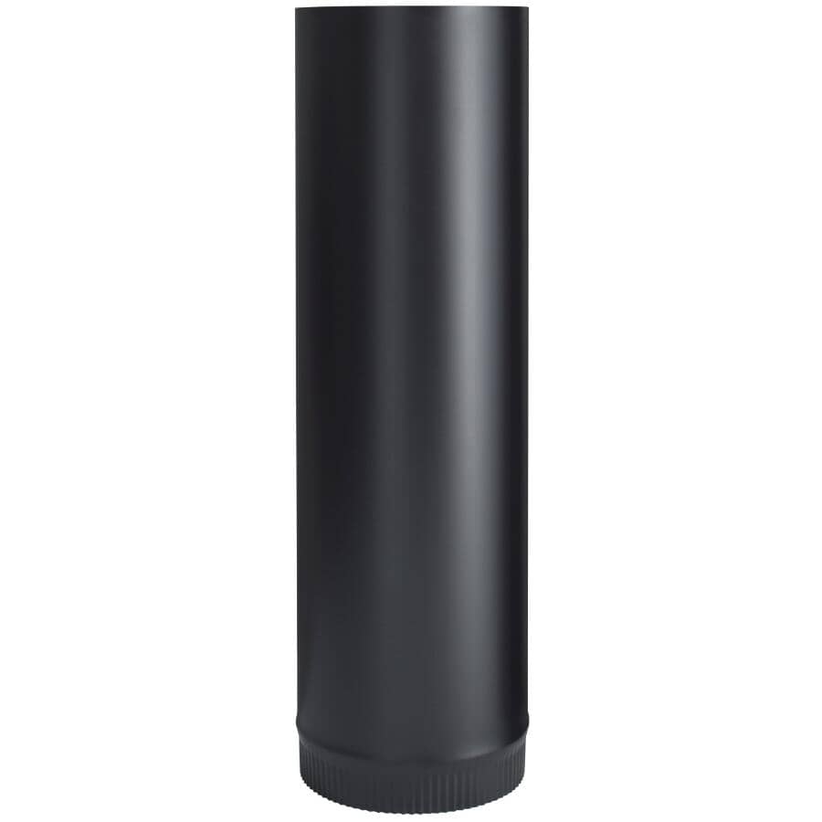 7" Diameter x 24"L 24 Gauge Black Stove Pipe