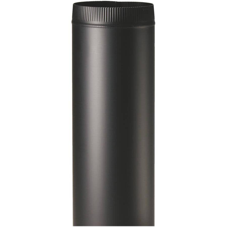7" Diameter x 24"L 24 Gauge Black Stove Pipe