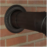 8" Plain x 7" Crimp 24 Gauge Black Stove Pipe Reducer