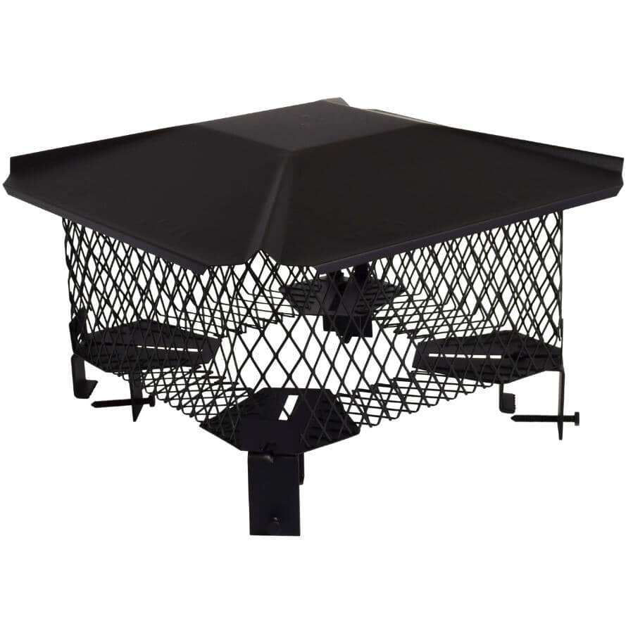 Small Adjustable Black Steel Single Flue Chimney Cap