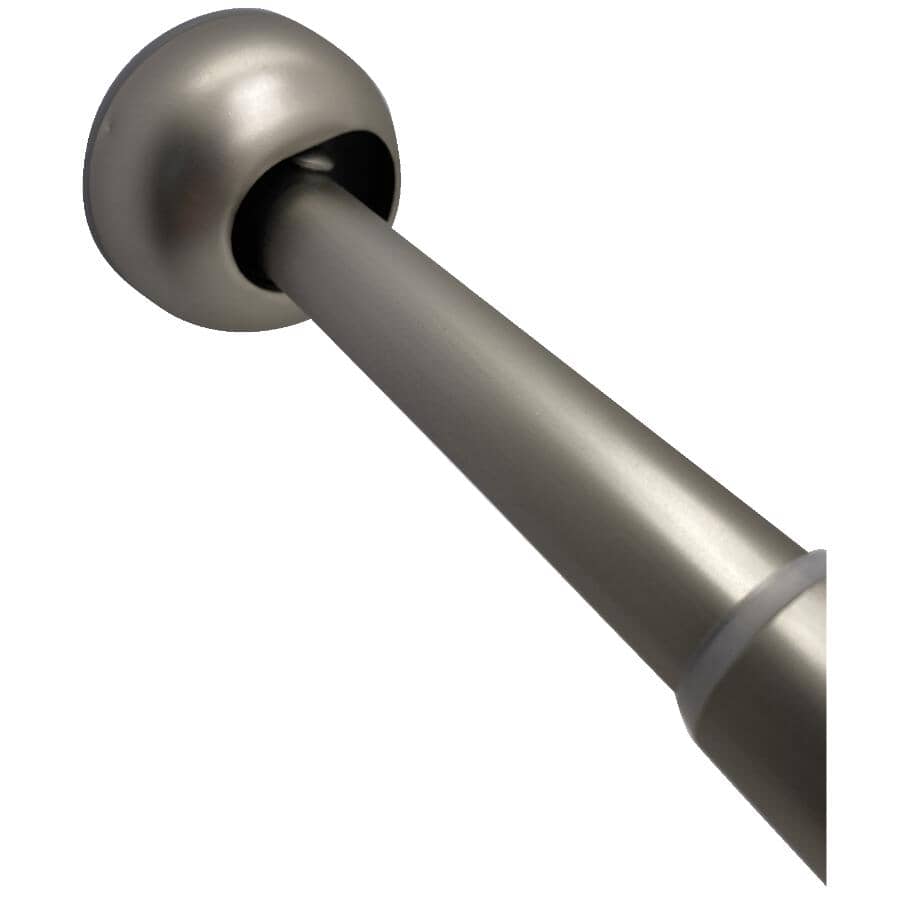 Adjustable Curved Shower Rod - Satin Nickel, 36" - 60"