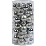 100 Pack Shatterproof Silver Ornaments Tube
