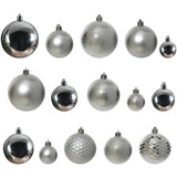100 Pack Shatterproof Silver Ornaments Tube