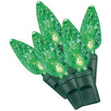 C6 Light Set with Green Wire - Green, 50 LEDs