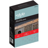 Incandescent Icicle Light Set - Clear, 150 Lights