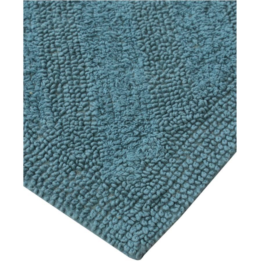 Kensley Cotton Bath Mat - Teal, 18" x 28"